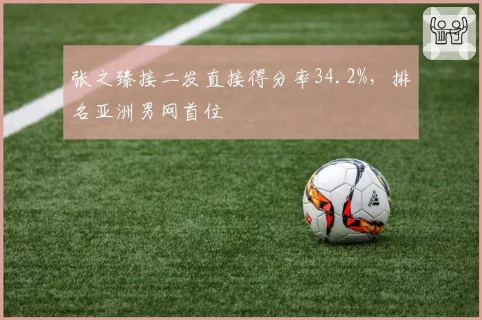 张之臻接二发直接得分率34.2%,排名亚洲男网首位